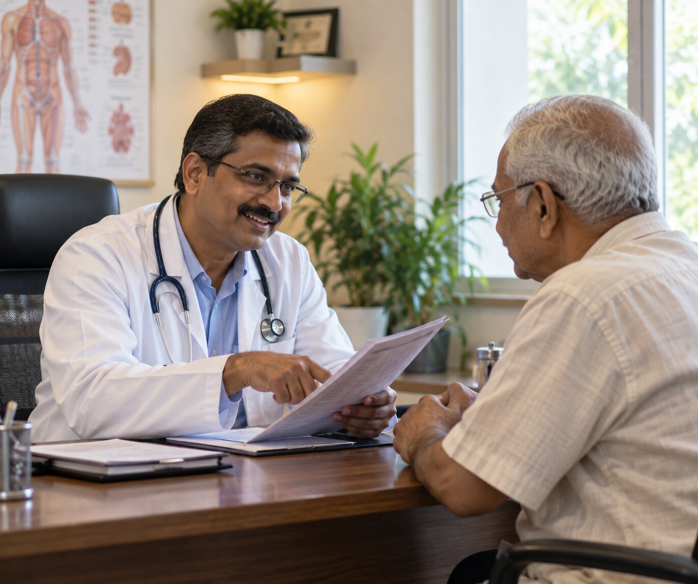 Doctor consulting a patient in the OPD